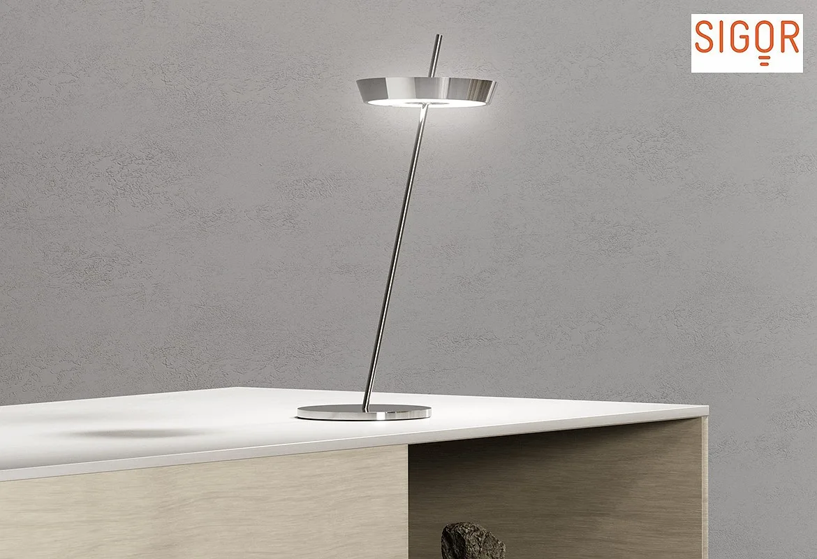 SIGOR battery table lamp MAHINA USB-C (L) CCT Switch, with touch dimmer IP20, chrome dimmable SIGOR battery table lamp MAHINA USB-C (L) CCT Switch, with touch dimmer IP20, chrome dimmable