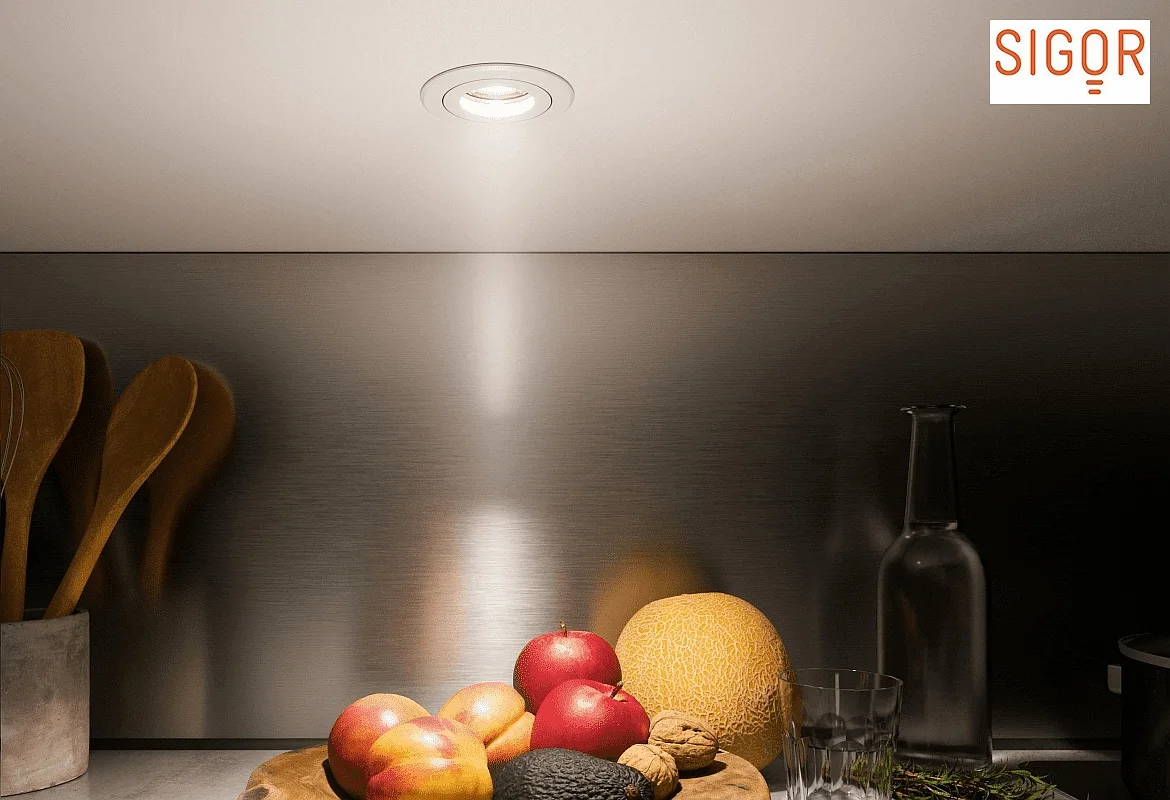 SIGOR Lumière encastrée RING rond, pivotant GU 5,3, couvert de poudre, blanche gradable SIGOR Lumière encastrée RING rond, pivotant GU 5,3, couvert de poudre, blanche gradable