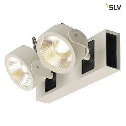 KALU LED 2 Wall and Ceiling luminaire, 60, white/black