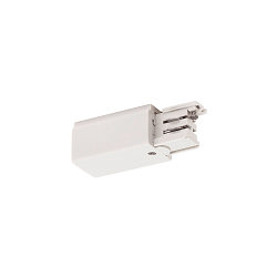 Alimentation triphasé S-TRACK ON/OFF version pour montage en surface, terre à gauche, commutable, blanche