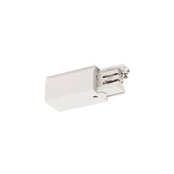 Alimentation triphas� S-TRACK ON/FF version pour montage en surface, terre droite, commutable, blanche