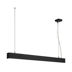 Luminaire � suspension GLENOS 100 Bas, angulaire, court IP20, noir mat gradable