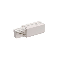 EUTRAC Feed-In for 3-Phase High voltage Track Earth left, white