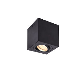 Luminaire de plafond TRILEDO SINGLE forme en d�, pivotant, rotatif GU10 IP20, noir  gradable