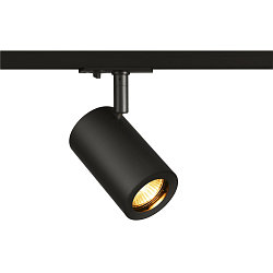 1-Projecteur monophas� ENOLA B TRACK cylindrique, pivotant � la cardan GU10 IP20, noir gradable