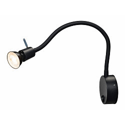Luminaire mural DIO FLEX PLATE QPAR 51 WL GU10 IP20, noir 