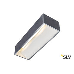 LED Wall luminaire LOGS IN L, 17W, 3000K, 1100lm, TRIAC dimmable, silver/white