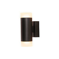 Luminaire mural ASTINA haut bas, cylindrique, avec diffuseur GU10 IP20, noir gradable