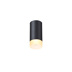 Luminaire de plafond ASTINA Bas, cylindrique, avec diffuseur GU10 IP20, noir gradable