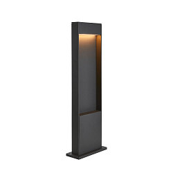 Luminaire d'allées FLATT POLE 65CM angulaire, CCT Switch IP65, anthrazit, marron, bois 