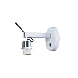 Wall luminaire FENDA, E27 max. 25W, with switch, rotating + swiveling, shade excl., black / chrome