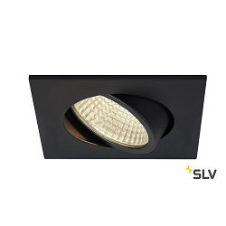 LED Ceiling recessed spot NEW TRIA 68 I CS LED, square, 5,3W, 38, 300lm, incl. driver and clip springs, 3000K, black