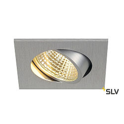 LED Ceiling recessed spot NEW TRIA 68 I CS LED, square, 5,3W, 38, 300lm, incl. driver and clip springs, 2700K, silver