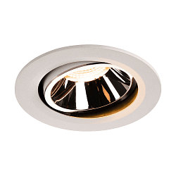 LED Ceiling recessed luminaire NUMINOS DL L, 2700K, IP20, rotatable / pivotable, 40�, 2150lm, UGR 17, white/chrome