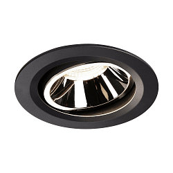 LED Ceiling recessed luminaire NUMINOS DL L, 4000K, IP20, rotatable / pivotable, 20�, 2350lm, UGR 17, black/chrome