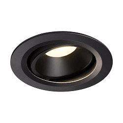 LED Ceiling recessed luminaire NUMINOS DL L, 4000K, IP20, rotatable / pivotable, 55�, 2350lm, UGR 23, black/black
