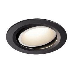 LED Ceiling recessed luminaire NUMINOS DL L, 4000K, IP20, rotatable / pivotable, 55�, 2450lm, UGR 20, black/white