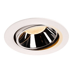 Plafonnier encastr� NUMINOS DL XL pivotant, rotatif IP20, chrome, blanche