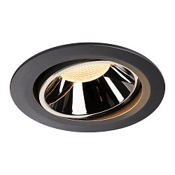 Plafonnier encastr� NUMINOS DL XL pivotant, rotatif IP20, chrome, noir 