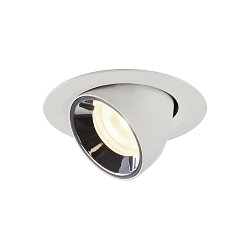 Plafonnier encastré NUMINOS GIMBLE XS, chrome, blanche