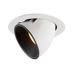 LED Ceiling recessed luminaire NUMINOS® GIMBLE XL, 3000K, 40°, white/black