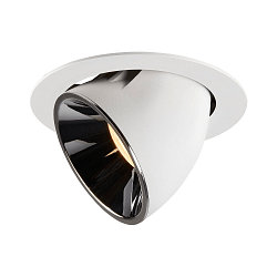 LED Ceiling recessed luminaire NUMINOS® GIMBLE XL, 3000K, 40°, white/chrome