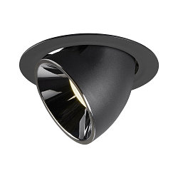 LED Ceiling recessed luminaire NUMINOS® GIMBLE XL, 4000K, 40°, black/chrome