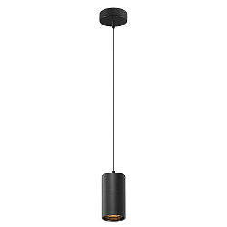 Luminaire � suspension ASTO TUBE � 1 flamme, rond, rigide GU10 IP20, noir gradable