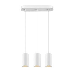 Luminaire � suspension ASTO TUBE 3 flammes, rigide, langue GU10 IP20, blanche gradable
