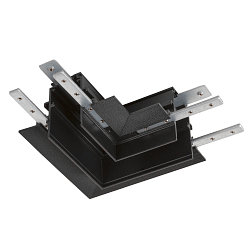 Connecteur en L TRACK 48V m�canique, droite, noir