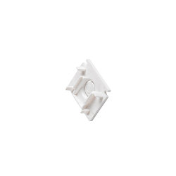 Embout TRACK 48V standard, pour rail en applique, blanche