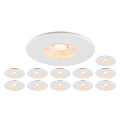 Plafonnier encastré UNIVERSAL DOWNLIGHT PHASE lot de 12 IP20 / IP65, blanche gradable