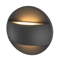 Luminaire mural d’extérieur LID II UP/DOWN rond, rigide, CCT Switch IP65, anthrazit, mat gradable