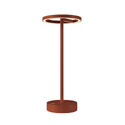Lampe de table � accu VINOLINA ONE avec variateur tactile, forme de l'anneau IP54, rouille gradable