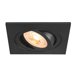 Plafonnier encastr� NEW TRIA� 75 carr� GU10 IP20, noir