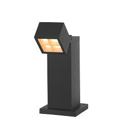 Luminaire en forme de borne S-CUBE 35 angulaire, CCT Switch, inclinable IP65, anthrazit gradable
