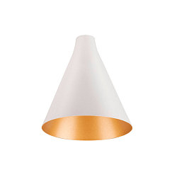 Abat-jour LALU® CONE 15 MIX&MATCH, or, blanche