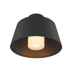 Plafonnier extérieur PHOTONI avec espaceur, conique E27 IP65, noir mat gradable