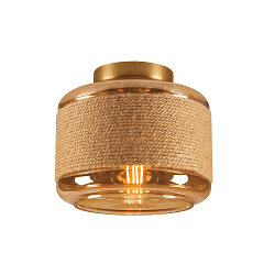 Applique et plafonnier PANTILO ROPE 19 cylindrique E27 IP20, or gradable