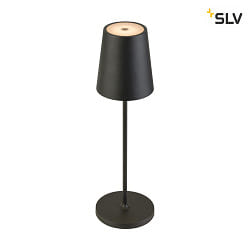 battery table lamp VINOLINA TWO IP65, black dimmable