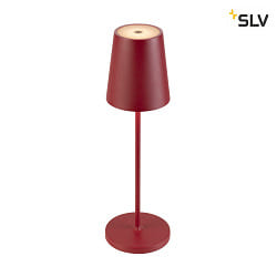battery table lamp VINOLINA TWO IP65, red dimmable