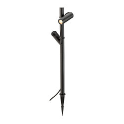 Lampe à piquet de terre HELIA SLIM POLE DOUBLE IP65, noir