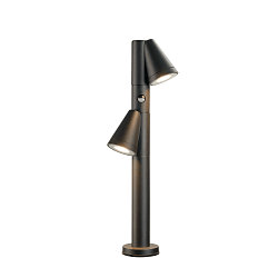 Lampadaire d’extérieur T-TUBE 70 POLE DOUBLE avec capteur GU10, noir gradable