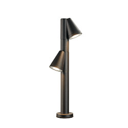 Lampadaire d’extérieur T-TUBE 70 POLE DOUBLE GU10 IP44, noir gradable