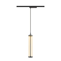1- Luminaire à suspension monophasé QUIMERA PHASE cylindrique IP20, noir gradable
