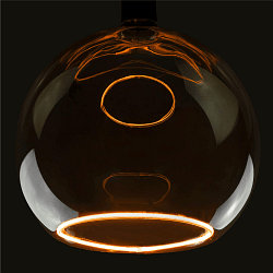 Lampe LED FLOATING GLOBE 300 - SMOKEY BLACK- PHASE terne E27 8W 350lm 1900K 330� gradable
