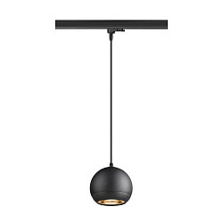 Luminaire suspendu triphas� LIGHT EYE� 150 Bas, en forme de boule GU10 IP20, noir mat gradable