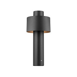Luminaire en forme de borne PHOTONI CYL POLE 45 cylindrique, r�sistant aux chocs E27 IP65, noir mat gradable