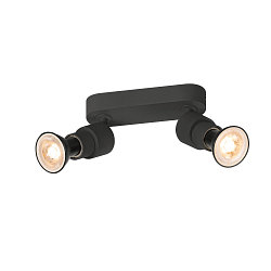 Applique et plafonnier PURI 2.0 BASIC � 2 flammes GU10 IP20, noir gradable