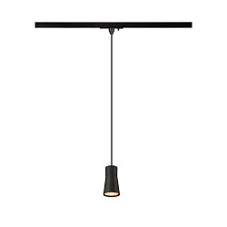 1- Luminaire � suspension monophas� PURI 2.0 - CONE conique GU10 IP20, noir gradable